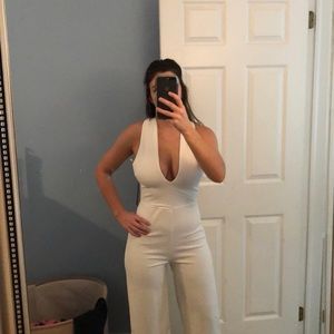 Lulus White Backless Jumpsuit